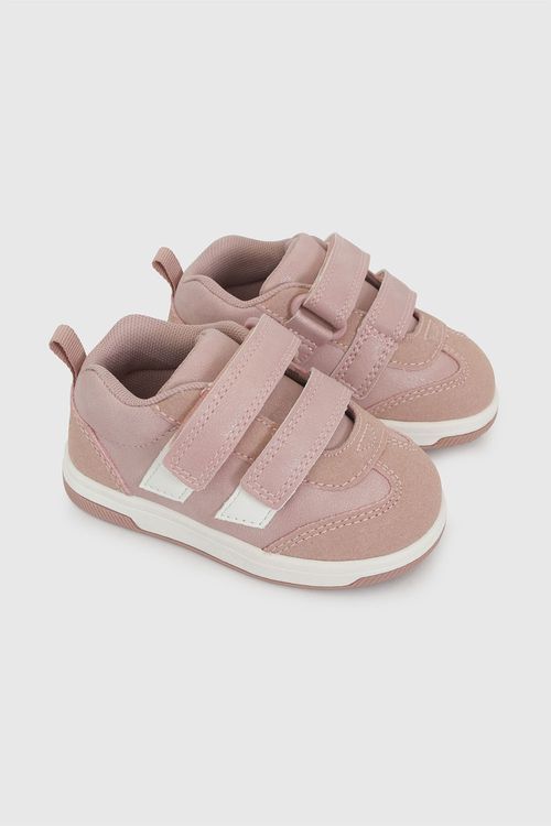 Zapatilla Rosada de Primeros Pasos para Niña de Velcro y Suela TR