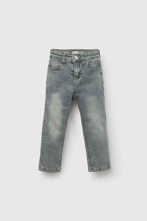 Jean Pitillo Azul de Niña de Mezclilla con Cintura Ajustable