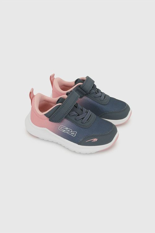 Zapatilla Deportiva Azul de Niña con Velcro y Suela Phylon