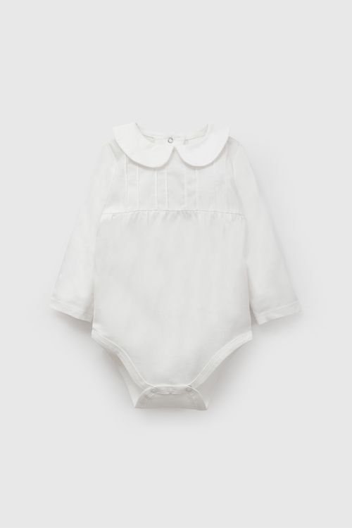 Body Unisex New Born Blanco de Algodón con Broches de Acero Inoxidable