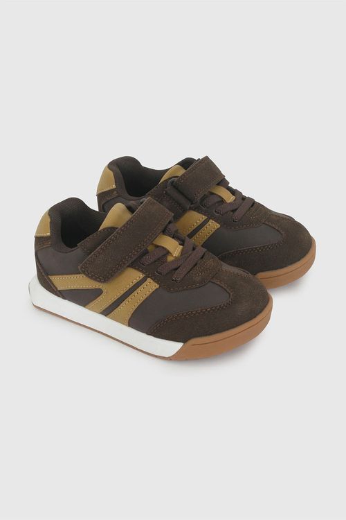 Zapatilla Lifestyle Café de Niño con Velcro y Cordón Elástico