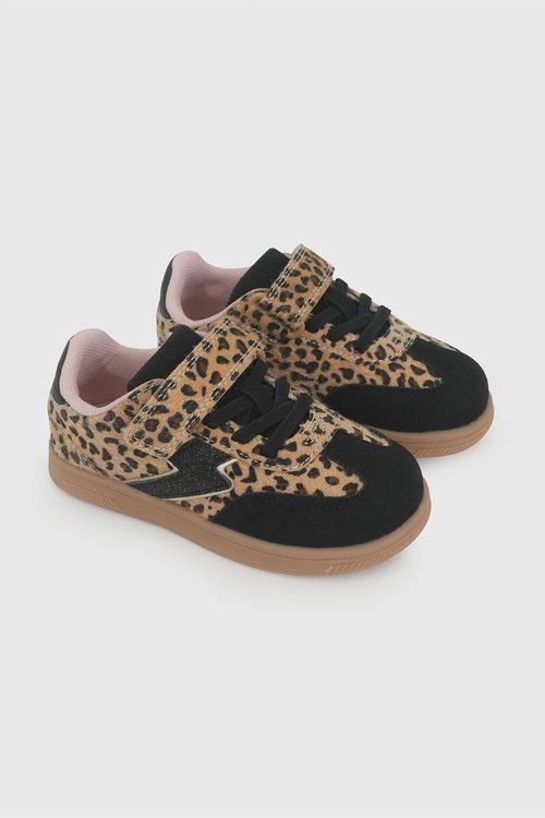 Zapatilla Lifestyle Café de Niña con Velcro y Cordón Elástico