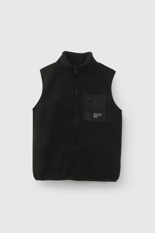 Polerón Polar Niño Negro de Poliéster