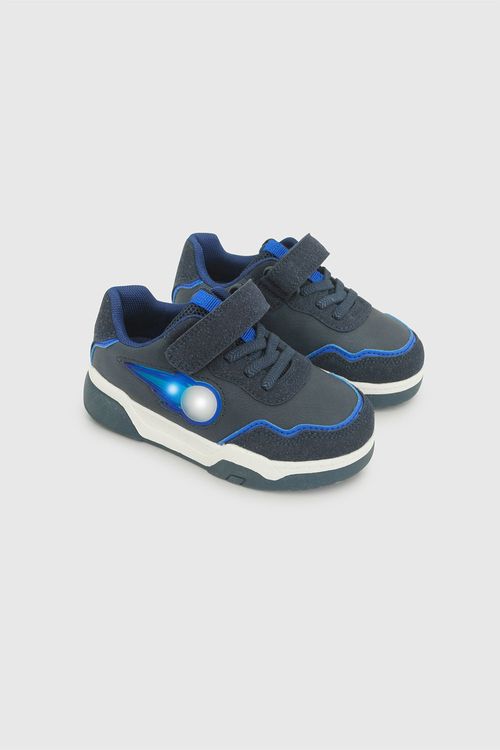 Zapatilla Niño Azul con Luces y Velcro
