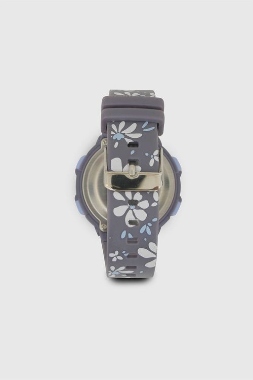 Reloj Digital de Niña Azul de Silicona