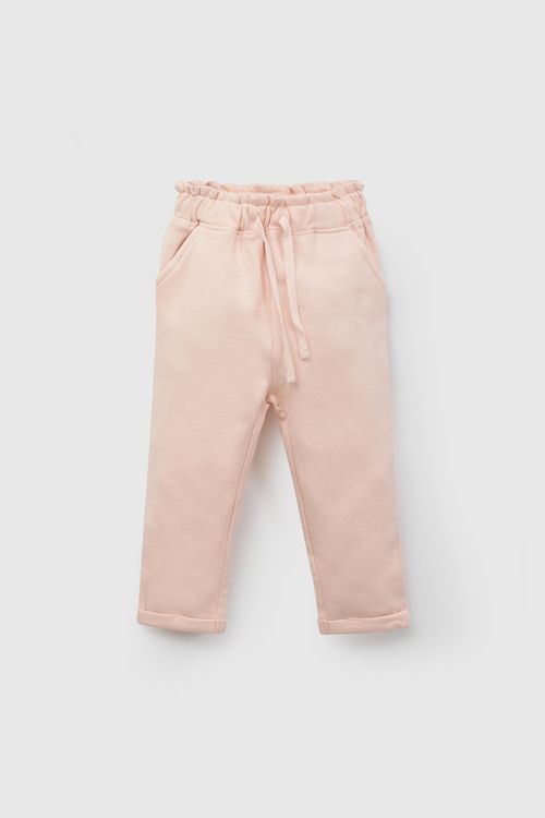 Pantalón Buzo de Algodón Rosado para Niña