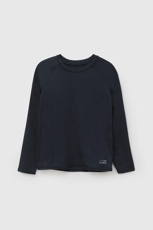 Camiseta Unisex Azul de Manga Larga de Poliéster y Elastano