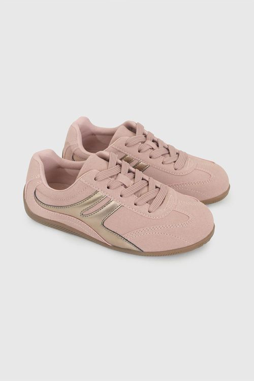 Zapatilla Lifestyle Rosada de Niña en Textil Sintético con Cordón