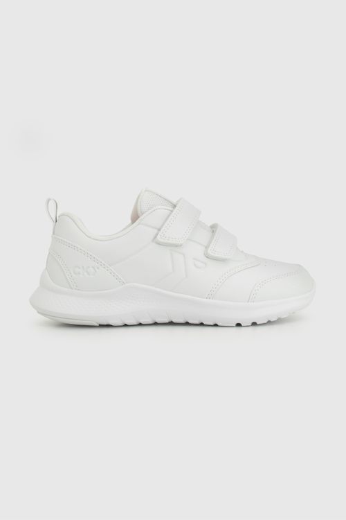 Zapatilla Escolar Deportiva Unisex Blanca con Velcros y Suela Phylon