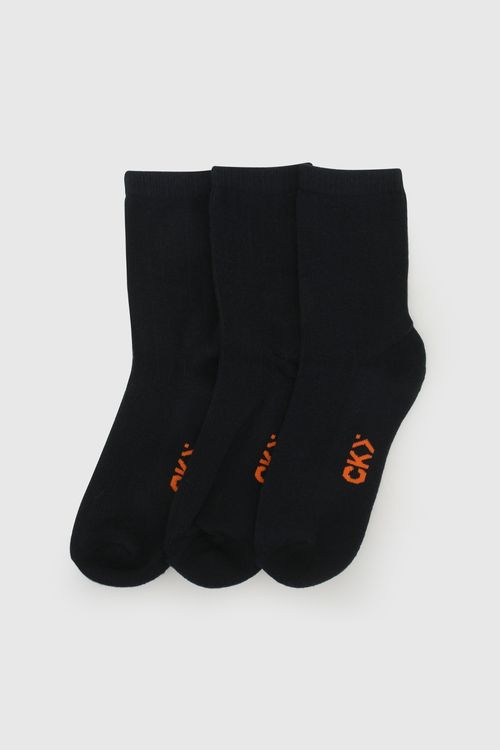 Tripack Medias Sport Escolar Unisex Azul con 80% Algodón