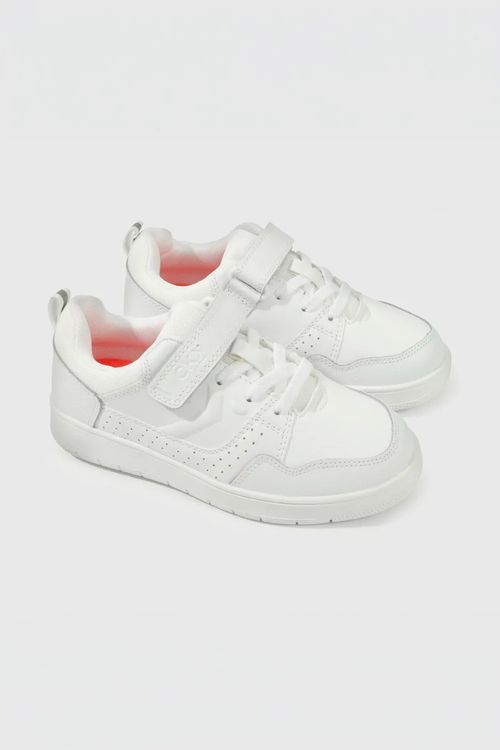 Zapatilla Escolar Unisex Blanco 77290210w5 Colloky