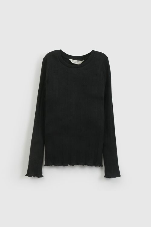 Polo Everyday Negro Niña Popu0601I26