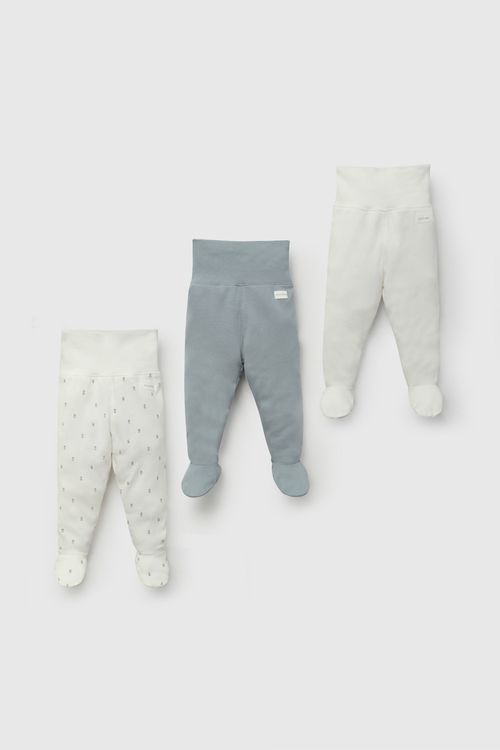 Pack Tres Pantys Celeste De Bebé De New Born