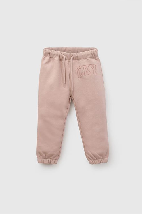 Pantalón Buzo Niña Rosado de Algodón y Poliéster
