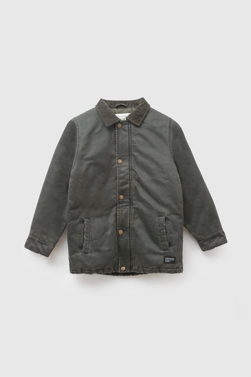 Chaqueta Unisex Verde de Algodón y Poliéster para Niño