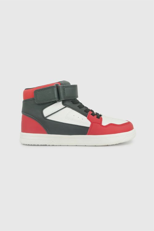 Zapatilla Multicolor de Niño con Velcro Cordón Elástico