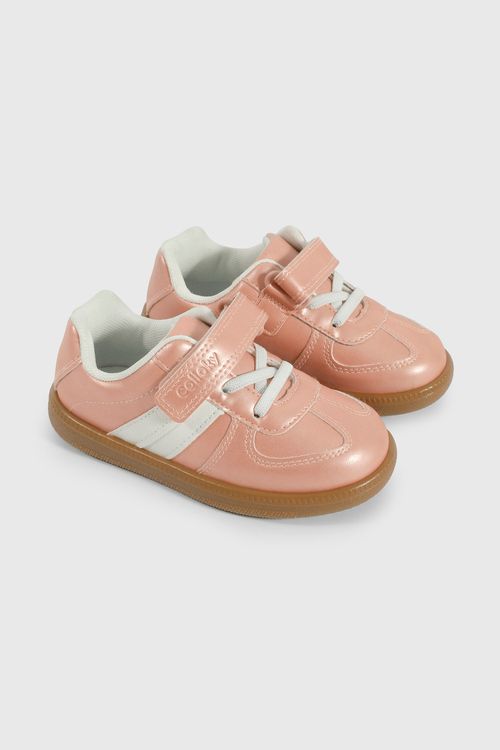 Zapatilla Caminante Lifestyle de Niña Rosado Velcro y Cordón
