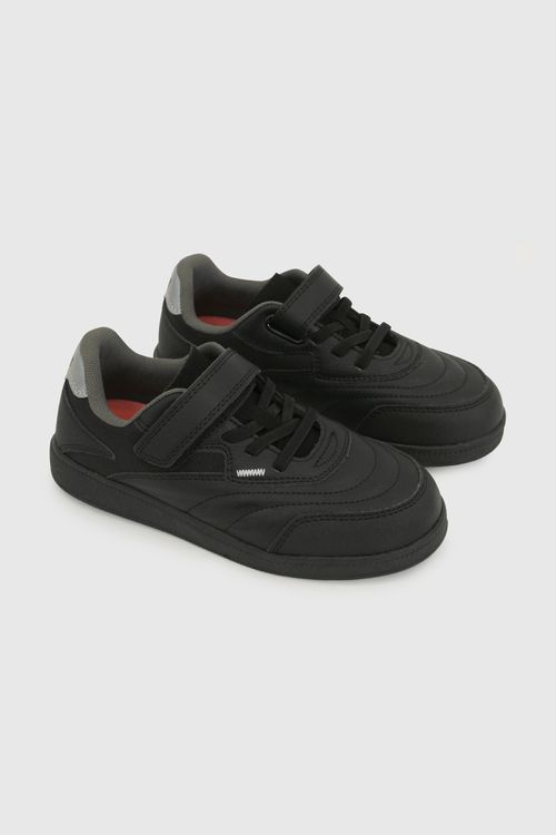 Zapatilla Deportiva Negra Unisex de Sintético y Textil