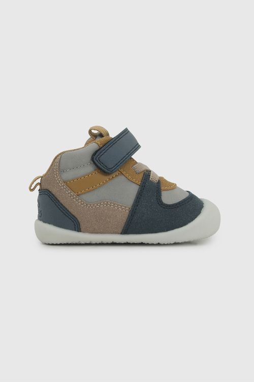 Zapatilla Multicolor de Gateador para Niño con Velcro Cordón Elástico