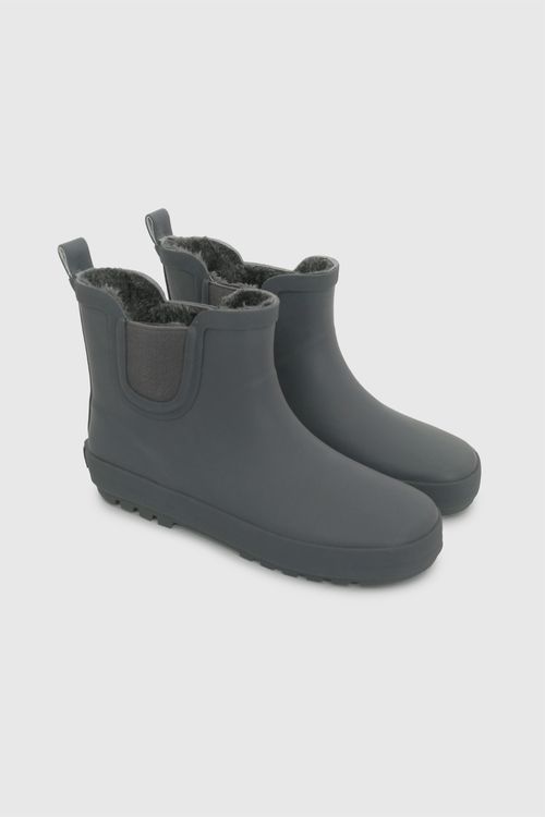 Bota Gris Unisex de Goma y Textil