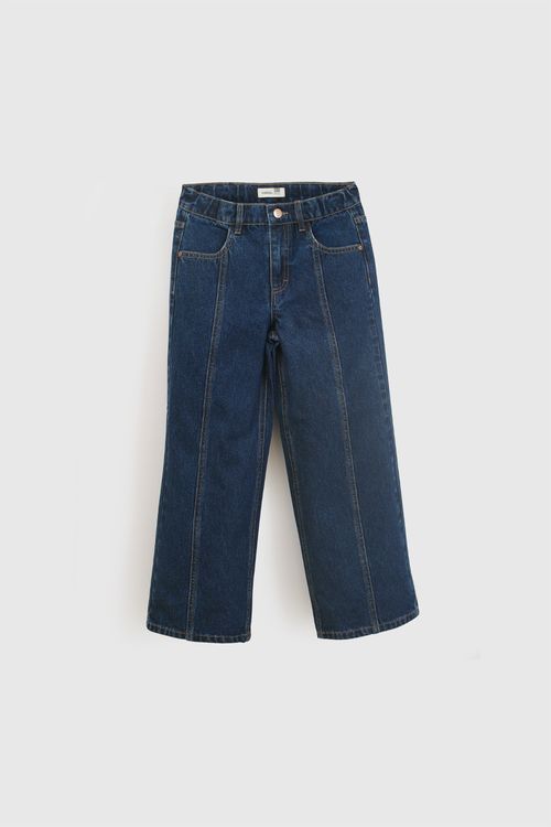 Jean Culotte Celeste de Algodón para Niña