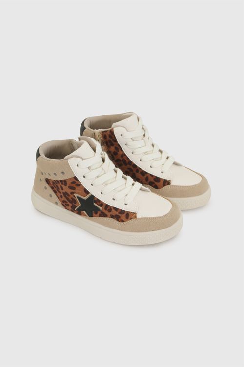 Zapatilla Lifestyle Beige de Niña en Sintético y Textil