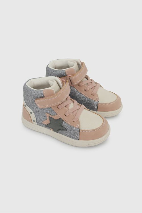 Zapatilla Lifestyle Multicolor de Niña con Velcro Cordón Elástico