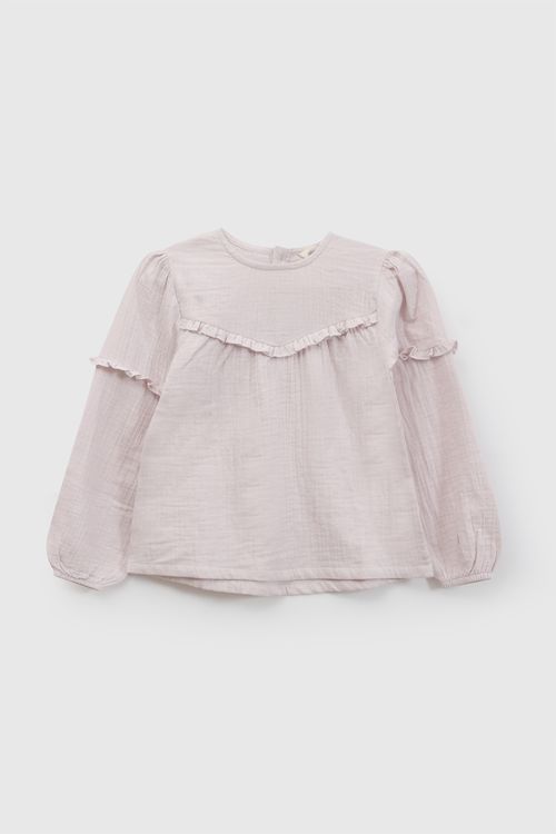 Blusa Morada de Algodón para Niña