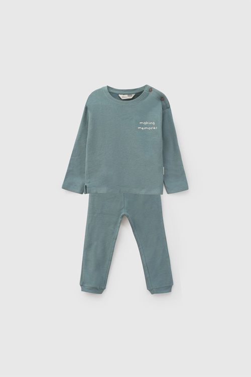 Conjunto Infantil Celeste de Algodón para Niño de 6 a 9 meses a 5 años