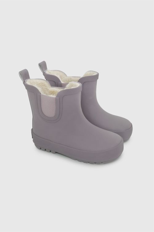 Bota de Agua Morada para Niña de 1 a 4 Años con Plantilla Antibacterial y Waterproof