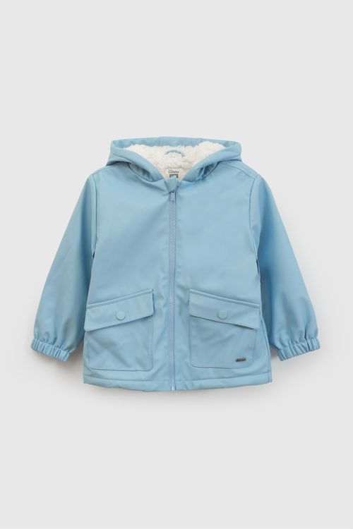 Chaqueta Infantil de Niño Celeste de Cuero Sintético