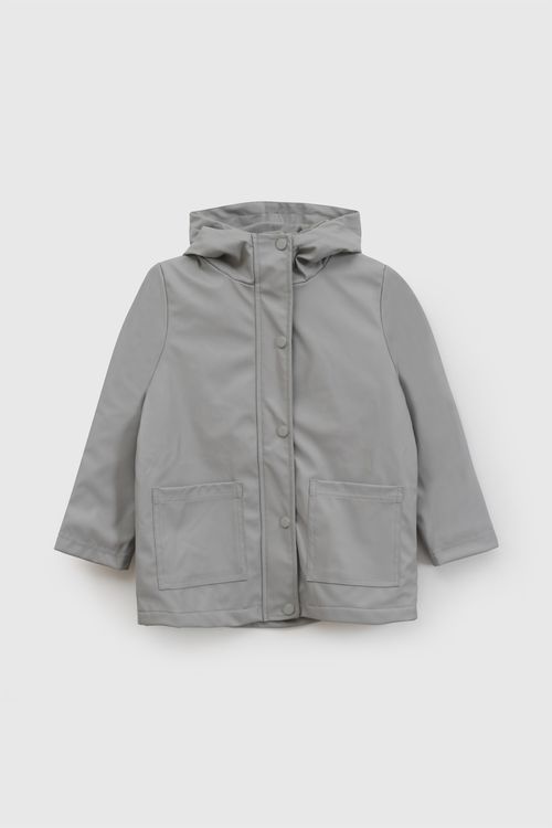 Chaqueta Niño Gris de Cuero Sintético Eco Cuero