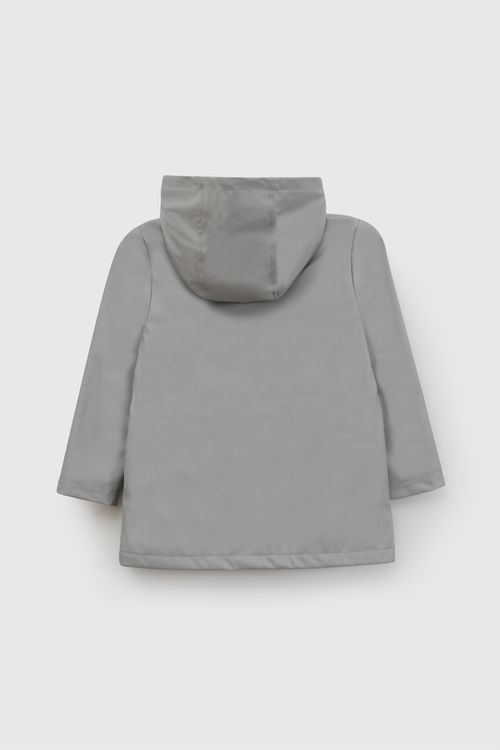 Chaqueta Niño Gris de Cuero Sintético Eco Cuero