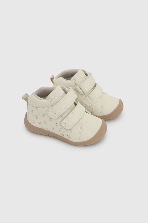 Botín de Niña Blanco con Velcro y Punta Protegida 53283