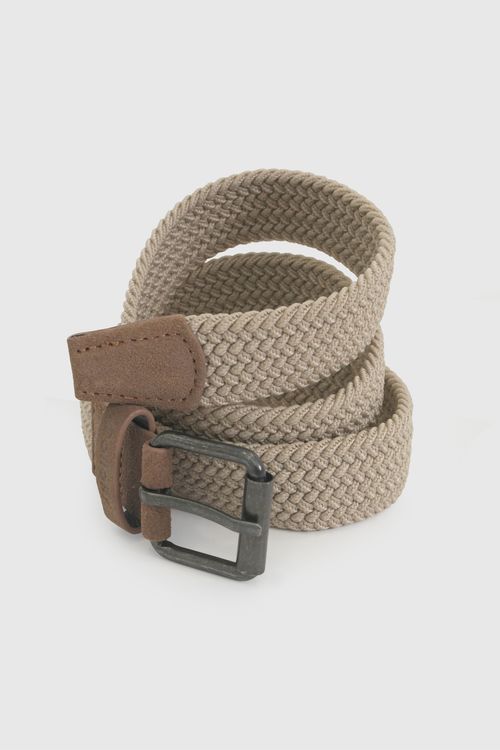 Cinturón Unisex Beige con Hebilla Metálica 51465