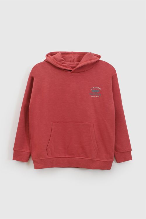 Polera Gorro Niño Rojo con Estampado 52619