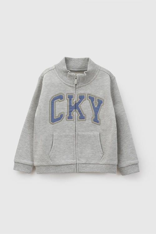 Polera de Niño Gris con Cierre Frontal 52012