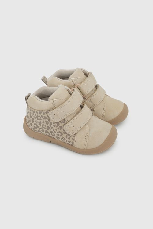Botín Beige Primeros Pasos Niña con Velcro Flexible 55681