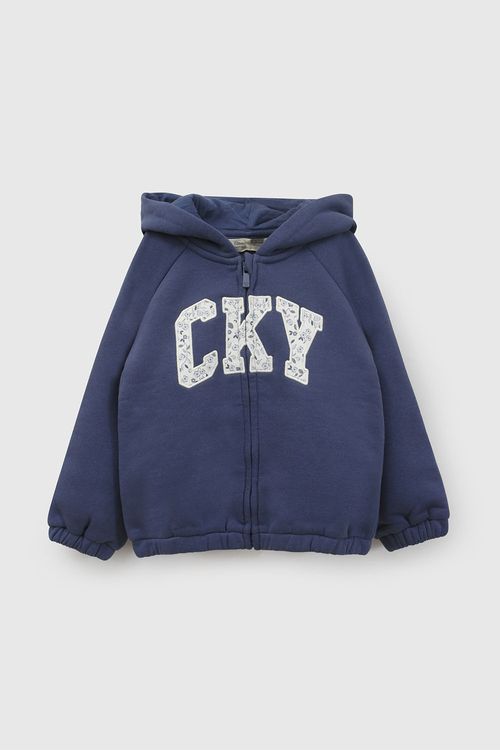 Polera de Niña Azul con Gorro Frizado 52444