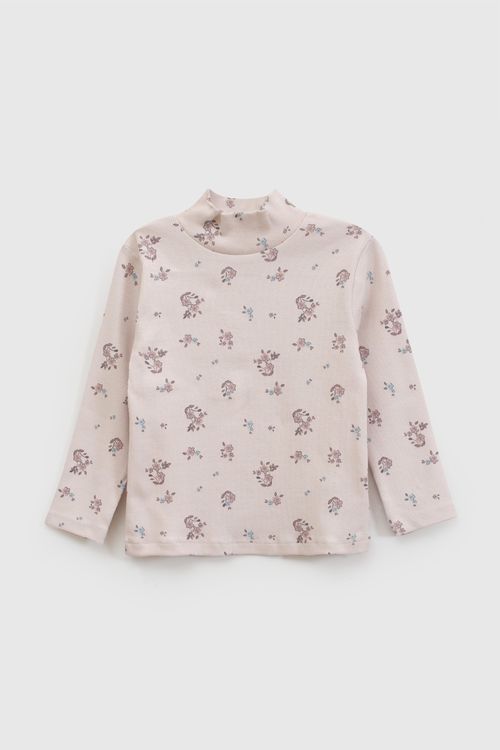 Cafarena Flores de Niña Morado con Cuello Alto 55507