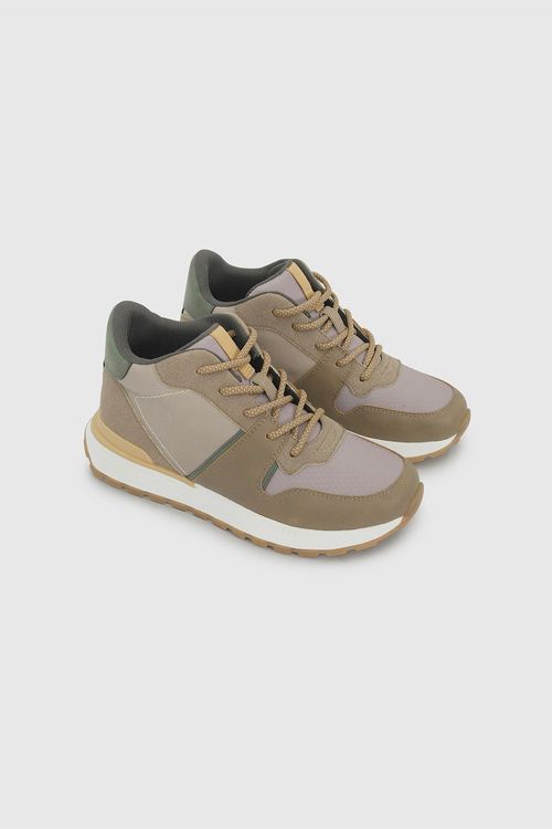 Botín Café Niño con Plantilla Antibacterial y Suela TR 53132