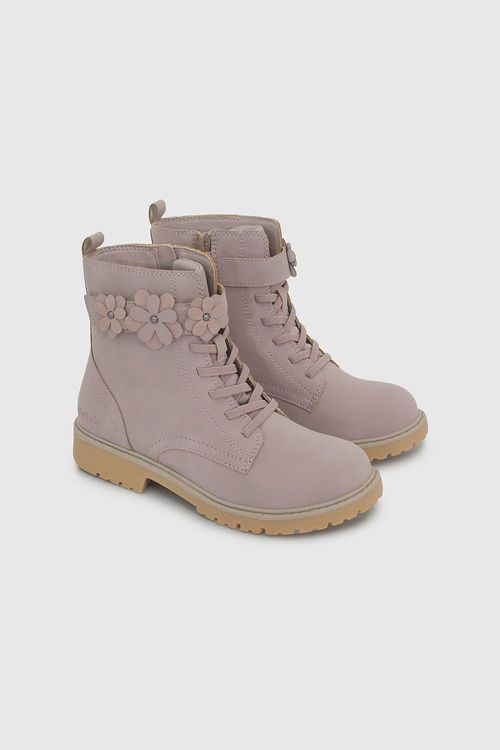 Botín de Niña Morado con Velcro y Plantilla Antibacterial 51772