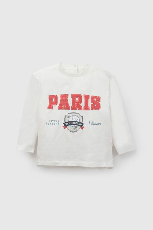 Polo de Niño Blanca con Estampado 52465