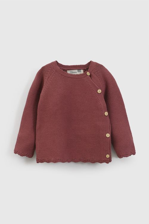 Conjunto Tejido de Niña Rojo con Cintura Elasticada