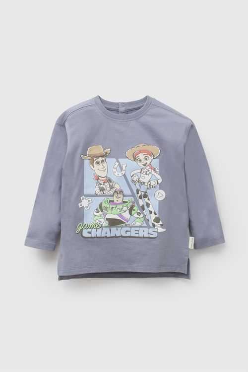 Polo de Niño Celeste con Botón