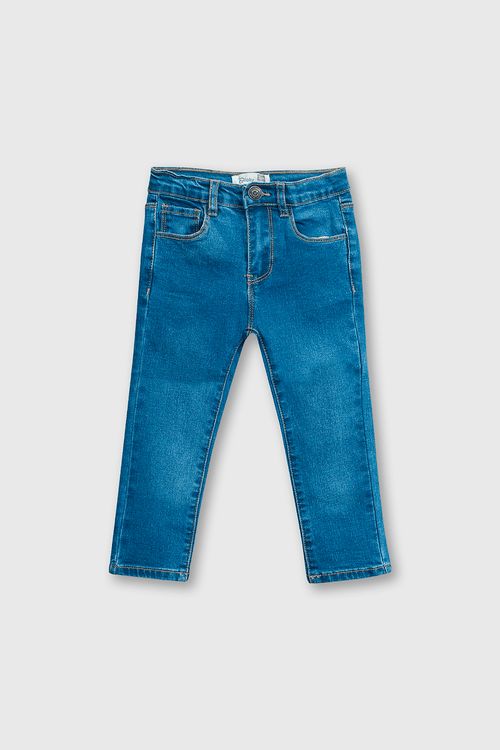 Jeans Elasticado y Cintura Ajustable Azul para bebé