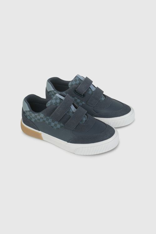 Zapatilla Urbana Azul con Cuadros de Niño talla 28 a 38