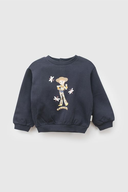 Conjunto de Niña Azul con Botón y Cordón