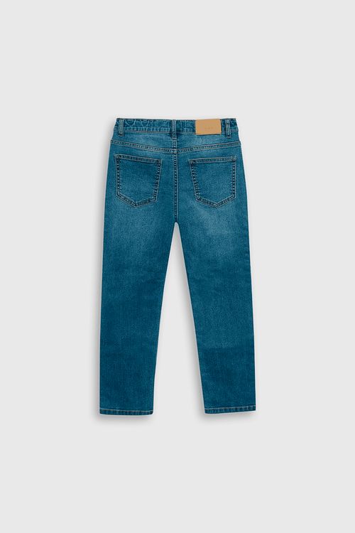Jeans Denim Elasticado Azul Recto para Niño de 3 a 12 años
