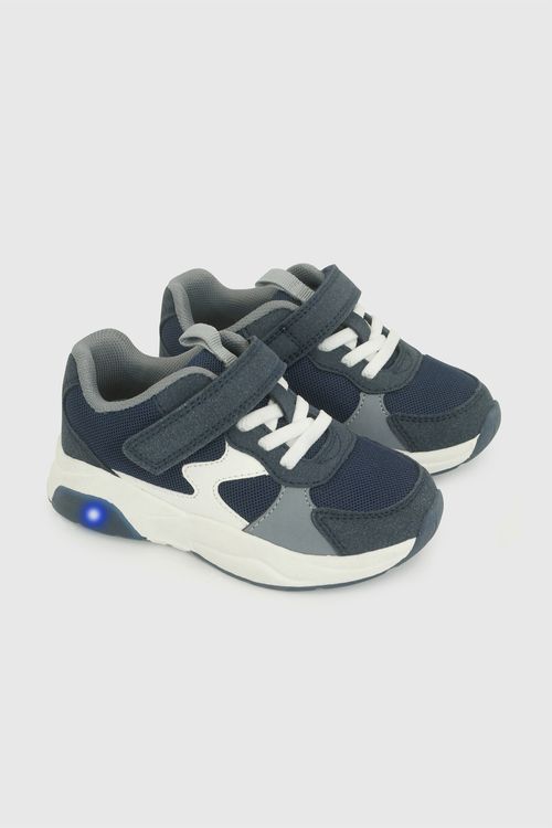 Zapatilla con luces niño azul 21-27